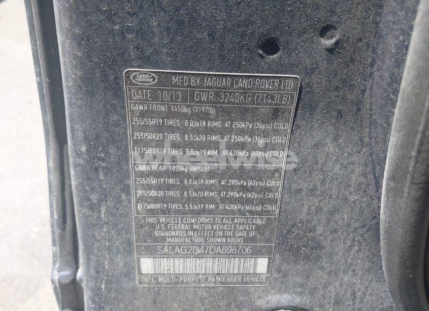 Photo 9 of 2013 Land Rover LR4 (VIN SALAG2D47DA698706)