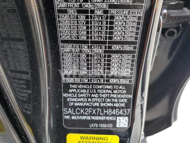 Photo 3 of 2020 LAND ROVER DISCOVERY SPORT (VIN SALCK2FX7LH846437)