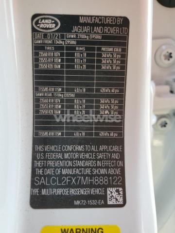 Photo 12 of 2021 LAND ROVER DISCOVERY SPORT SE R-DYNAMIC (VIN SALCL2FX7MH888122)