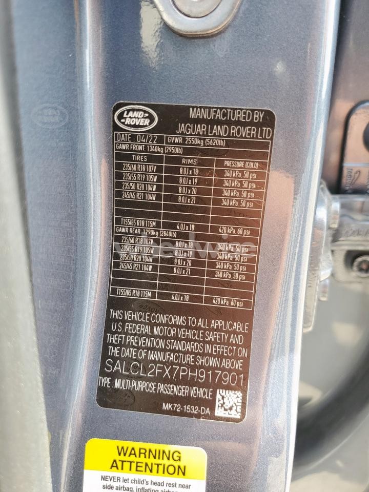 Photo 13 of 2023 LAND ROVER DISCOVERY SPORT SE R-DYNAMIC (VIN SALCL2FX7PH917901)