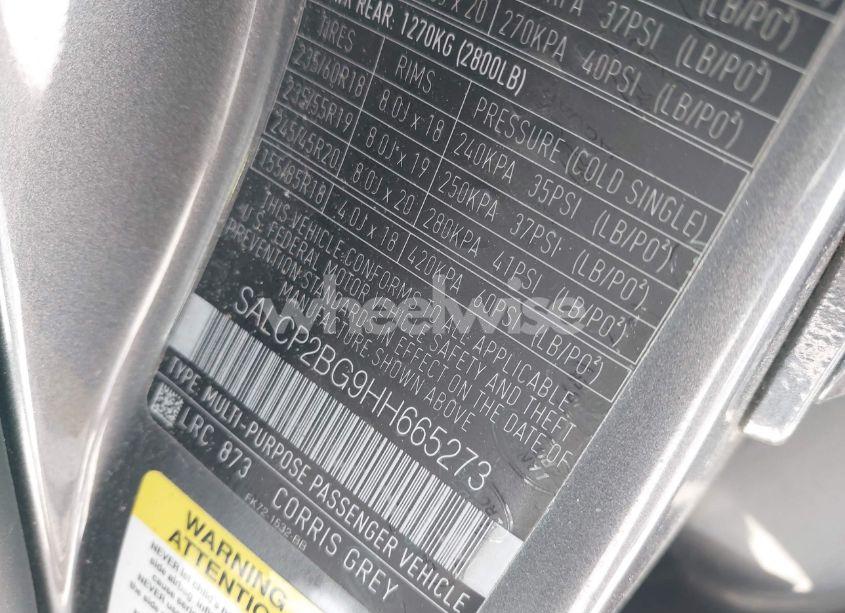 Photo 9 of 2017 Land Rover DISCOVERY SPORT SE (VIN SALCP2BG9HH665273)