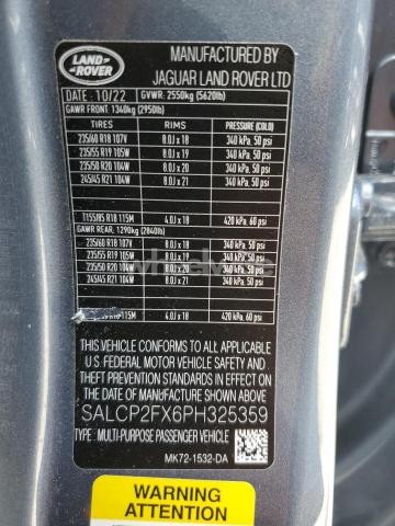 Photo 10 of 2023 LAND ROVER DISCOVERY SPORT SE (VIN SALCP2FX6PH325359)