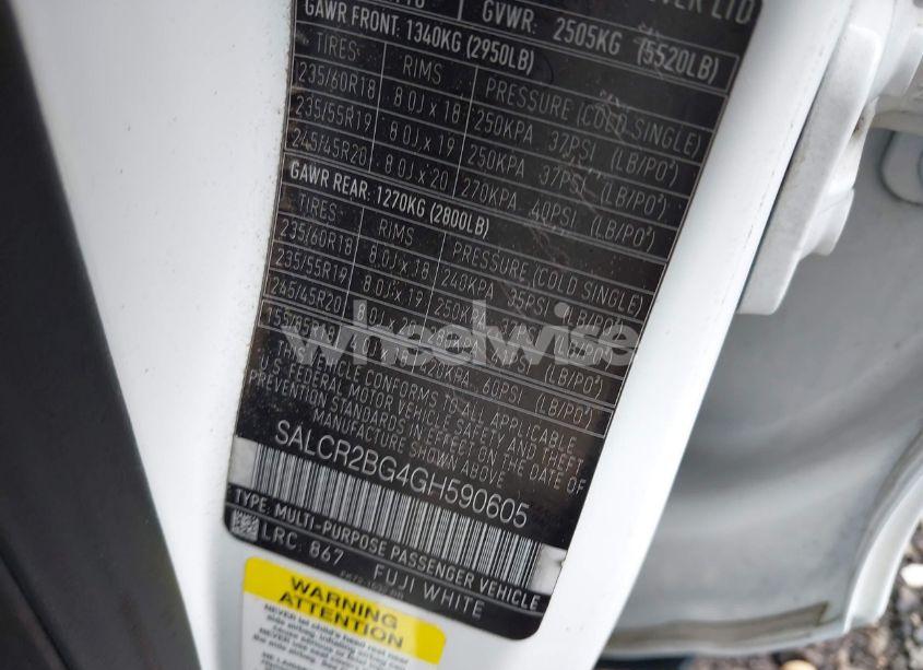 Photo 9 of 2016 Land Rover DISCOVERY SPORT HSE (VIN SALCR2BG4GH590605)