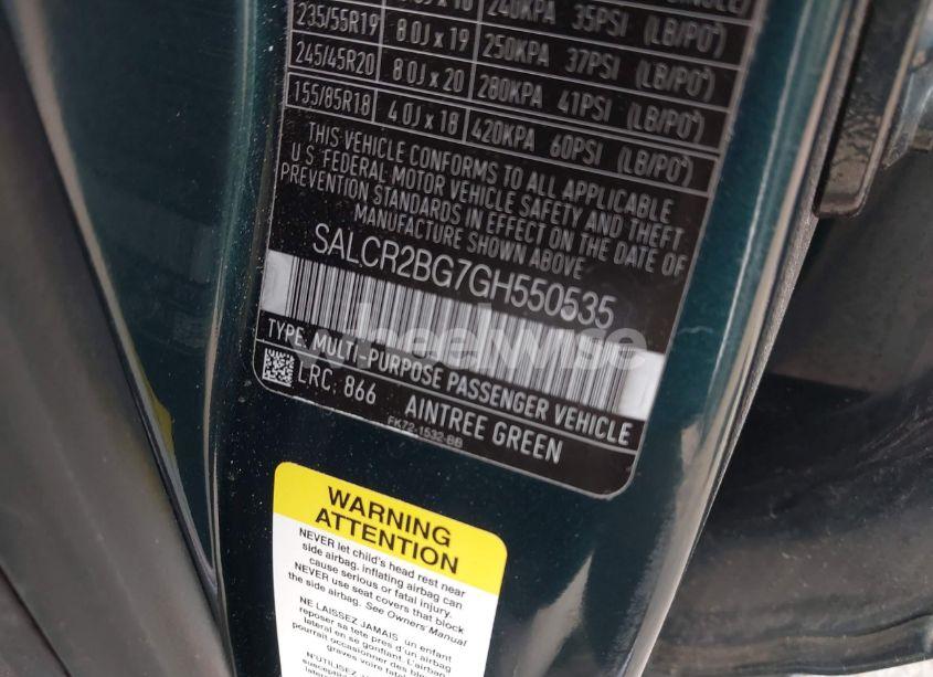 Photo 9 of 2016 Land Rover DISCOVERY SPORT HSE (VIN SALCR2BG7GH550535)