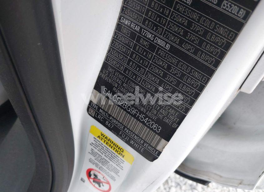 Photo 9 of 2015 Land Rover DISCOVERY SPORT HSE (VIN SALCR2BG9FH542063)