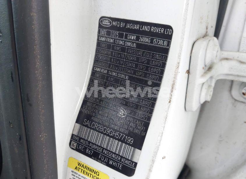 Photo 9 of 2016 Land Rover DISCOVERY SPORT HSE (VIN SALCR2BG9GH577199)