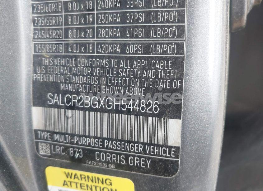 Photo 9 of 2016 Land Rover DISCOVERY SPORT HSE (VIN SALCR2BGXGH544826)