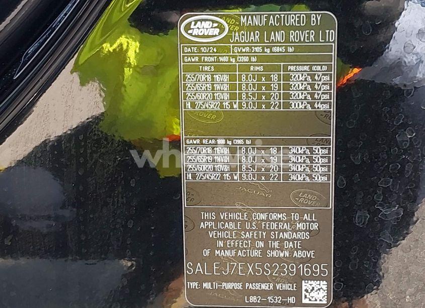 Photo 9 of 2025 Land Rover DEFENDER 110 P300 (VIN SALEJ7EX5S2391695)