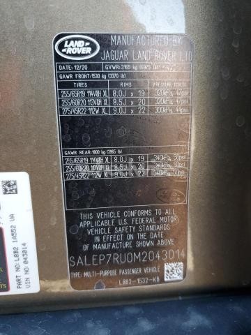 Photo 10 of 2021 LAND ROVER DEFENDER 110 SE (VIN SALEP7RU0M2043014)