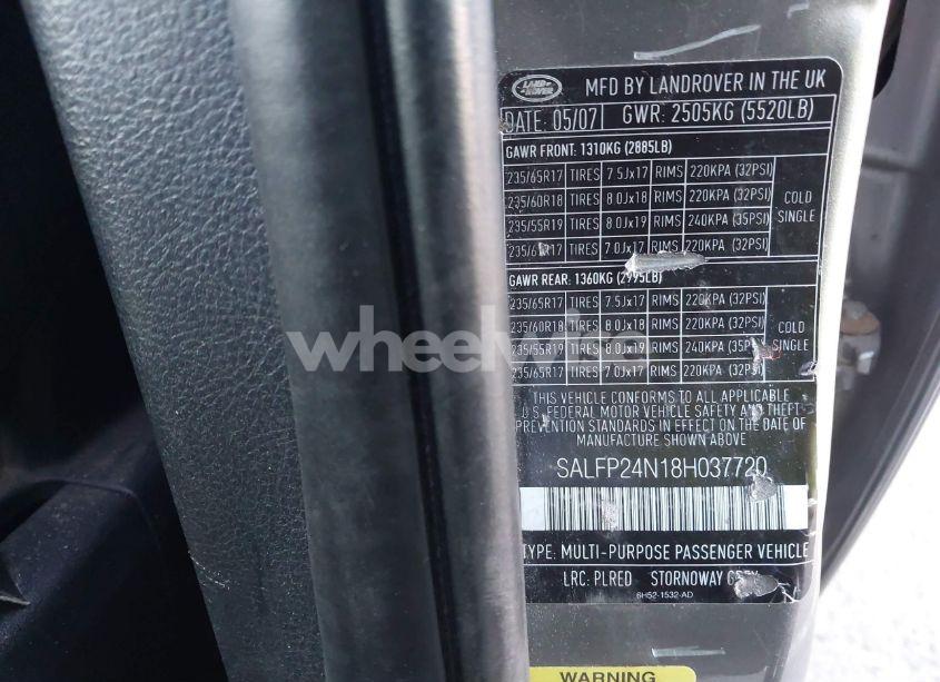 Photo 9 of 2008 Land Rover LR2 SE (VIN SALFP24N18H037720)