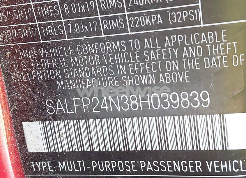 Photo 9 of 2008 Land Rover LR2 SE (VIN SALFP24N38H039839)