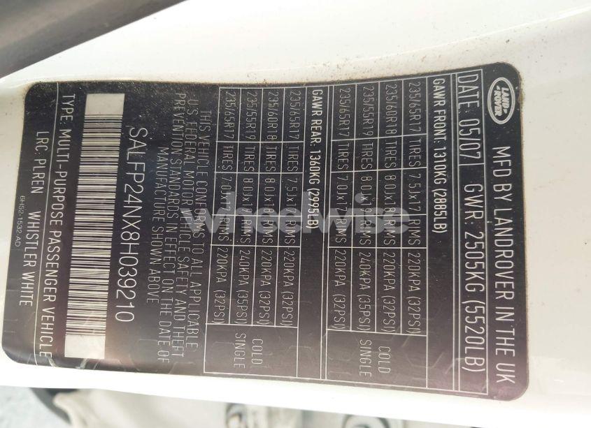 Photo 9 of 2008 Land Rover LR2 SE (VIN SALFP24NX8H039210)