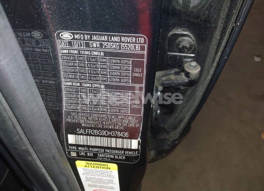 Photo 9 of 2013 Land Rover LR2 (VIN SALFR2BG9DH378436)