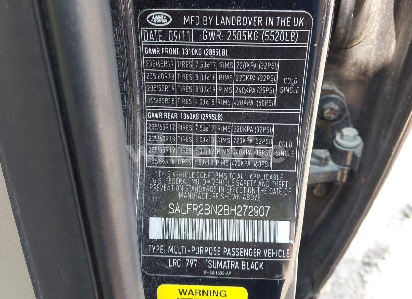 Photo 9 of 2011 Land Rover LR2 (VIN SALFR2BN2BH272907)