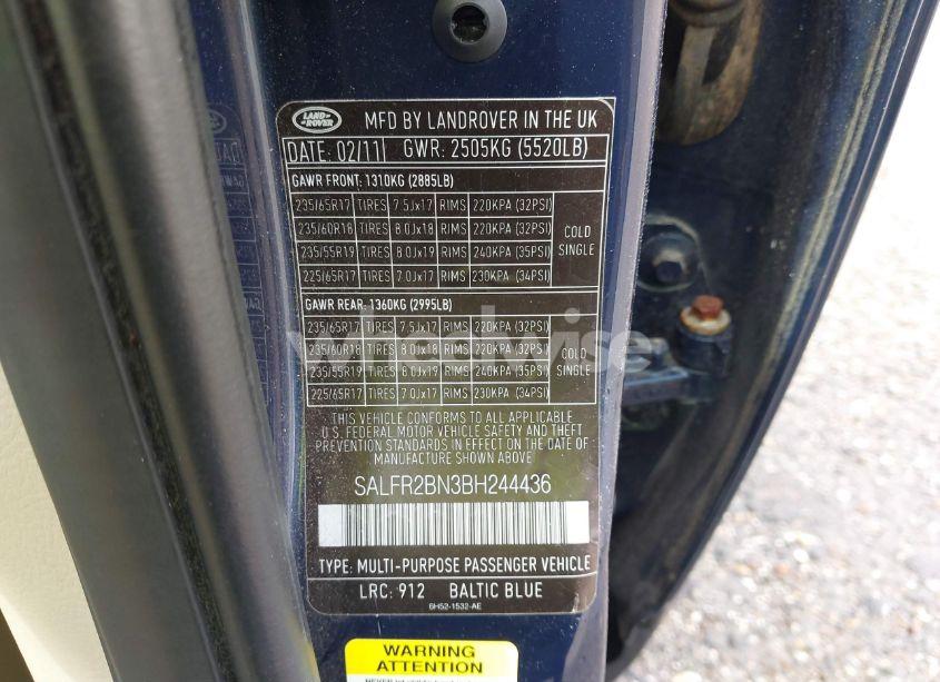 Photo 9 of 2011 Land Rover LR2 (VIN SALFR2BN3BH244436)