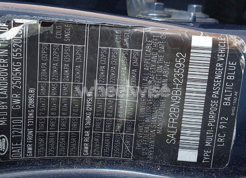 Photo 9 of 2011 Land Rover LR2 (VIN SALFR2BN9BH235952)