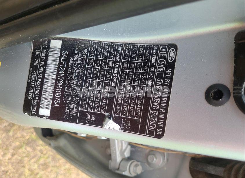 Photo 7 of 2008 Land Rover LR2 HSE (VIN SALFT24N78H108754)