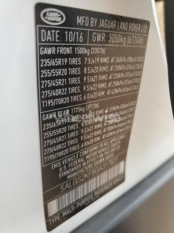 Photo 8 of 2016 LAND ROVER RANGE ROVER HSE (VIN SALGS2KF8GA317821)