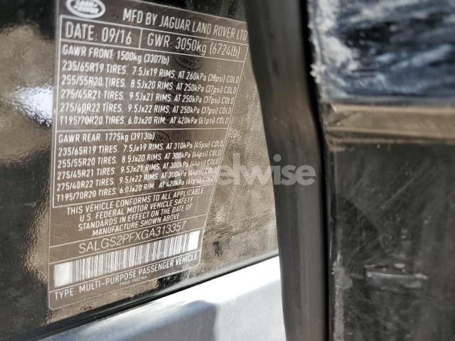 Photo 6 of 2016 LAND ROVER RANGE ROVER HSE (VIN SALGS2PFXGA313357)