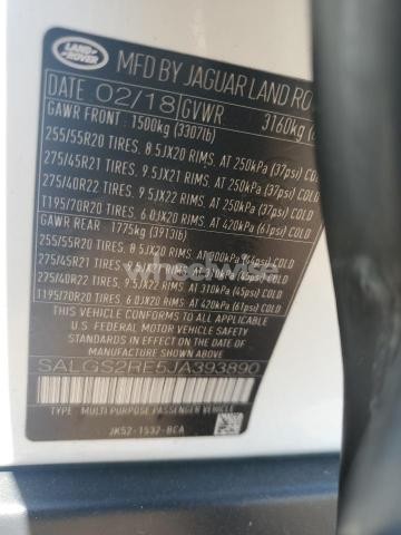 Photo 12 of 2018 LAND ROVER RANGE ROVER SUPERCHARGED N/A (VIN SALGS2RE5JA393890)