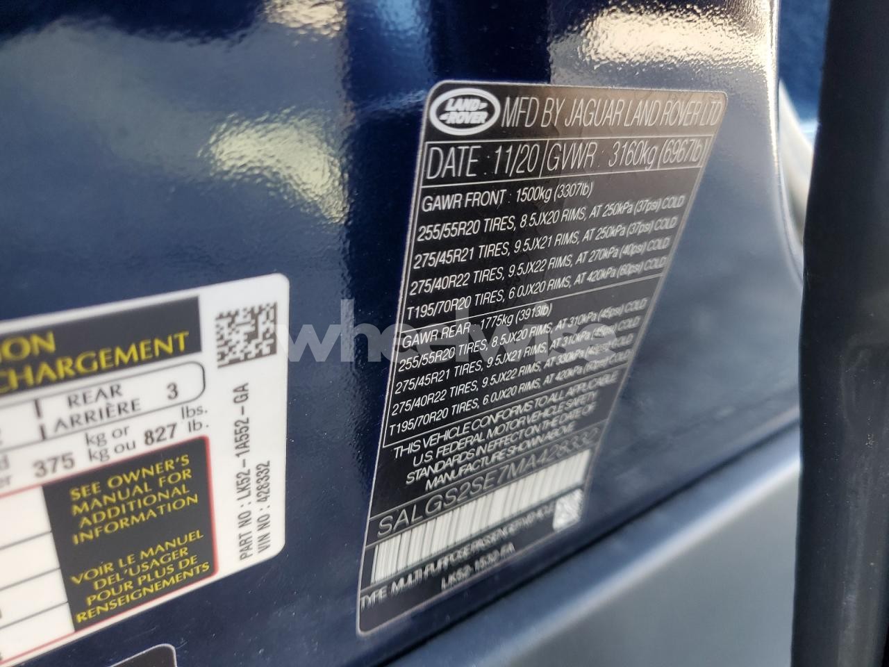 Photo 13 of 2021 LAND ROVER RANGE ROVER WESTMINSTER EDITION (VIN SALGS2SE7MA428332)