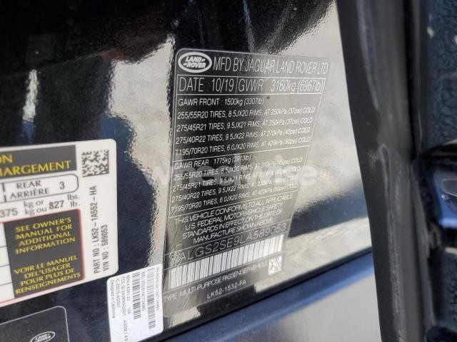 Photo 13 of 2020 LAND ROVER RANGE ROVER P525 HSE N/A (VIN SALGS2SE9LA589053)