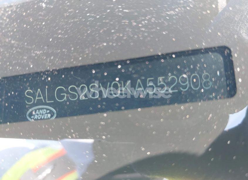 Photo 9 of 2019 Land Rover RANGE ROVER 3.0L V6 SUPERCHARGED HSE (VIN SALGS2SV0KA552908)