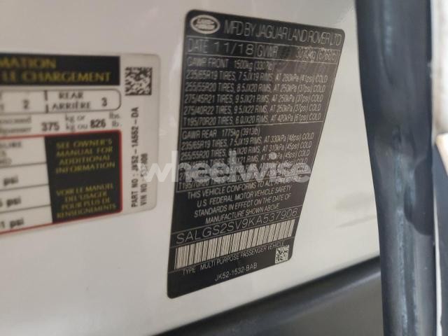 Photo 9 of 2019 LAND ROVER RANGE ROVER HSE (VIN SALGS2SV9KA537906)