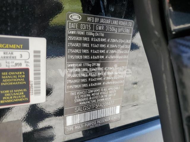 Photo 7 of 2015 LAND ROVER RANGE ROVER SUPERCHARGED N/A (VIN SALGS2TF5FA228477)