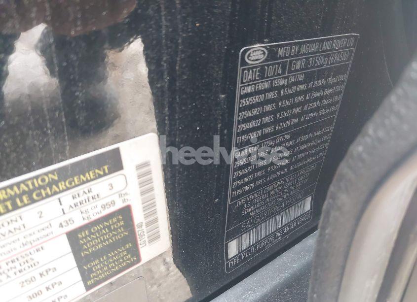 Photo 9 of 2014 Land Rover RANGE ROVER 5.0L V8 SUPERCHARGED (VIN SALGS3TF8EA195740)