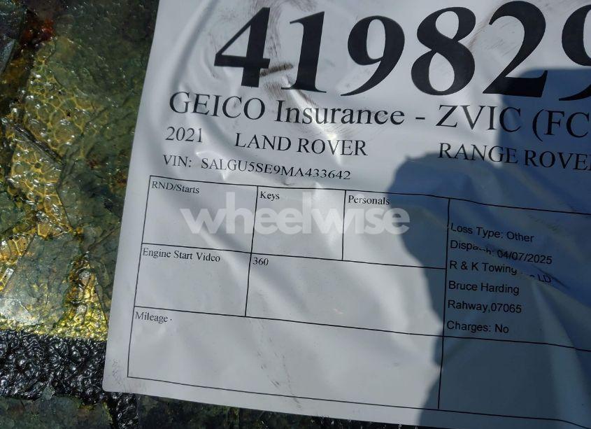 Photo 9 of 2021 Land Rover RANGE ROVER FIFTY (VIN SALGU5SE9MA433642)