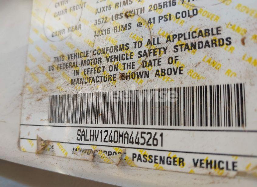 Photo 9 of 1991 Land Rover RANGE ROVER (VIN SALHV1240MA445261)