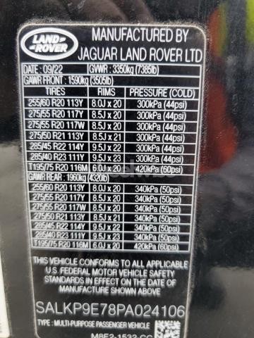 Photo 2 of 2023 LAND ROVER RANGE ROVER SE (VIN SALKP9E78PA024106)