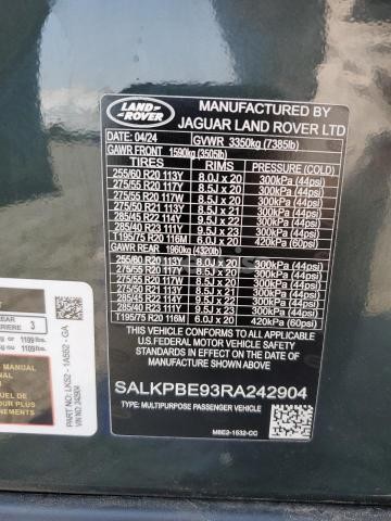 Photo 5 of 2025 LAND ROVER RANGE ROVER SE (VIN SALKP9E95SA260724)
