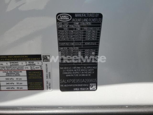 Photo 5 of 2025 LAND ROVER RANGE ROVER SE (VIN SALKP9E95SA299605)