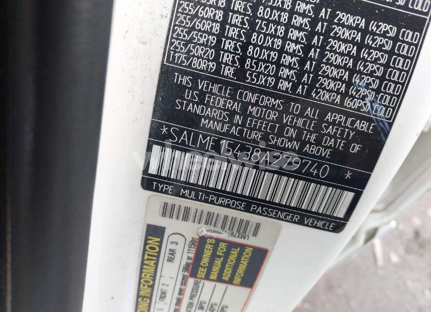 Photo 9 of 2008 Land Rover RANGE ROVER HSE (VIN SALME15438A279740)