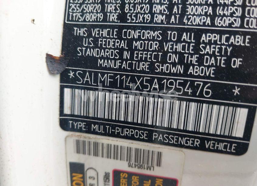 Photo 9 of 2005 Land Rover RANGE ROVER HSE (VIN SALMF114X5A195476)