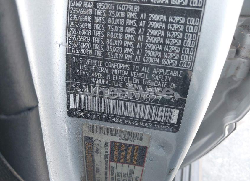 Photo 9 of 2006 Land Rover RANGE ROVER SUPERCHARGED (VIN SALMF13456A208827)