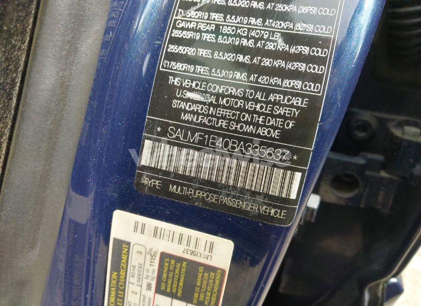 Photo 9 of 2011 Land Rover RANGE ROVER SUPERCHARGED (VIN SALMF1E40BA335637)