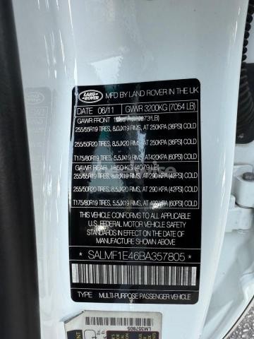 Photo 10 of 2011 LAND ROVER RANGE ROVER HSE LUXURY (VIN SALMF1E46BA357805)