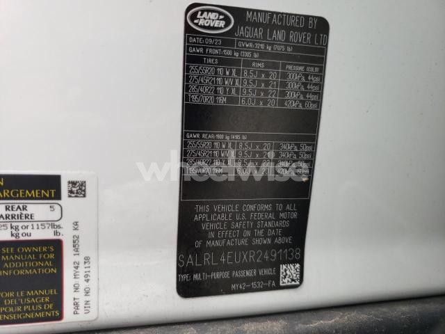 Photo 3 of 2024 LAND ROVER DISCOVERY DYNAMIC SE (VIN SALRL4EUXR2491138)