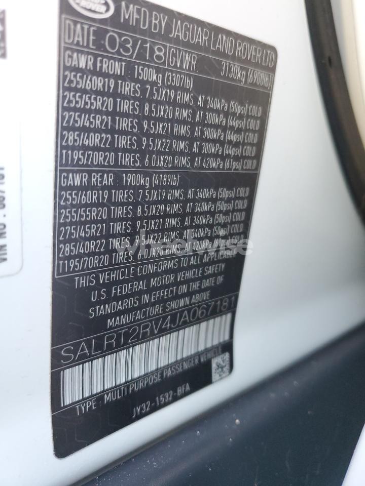 Photo 13 of 2018 LAND ROVER DISCOVERY HSE LUXURY (VIN SALRT2RV4JA067181)