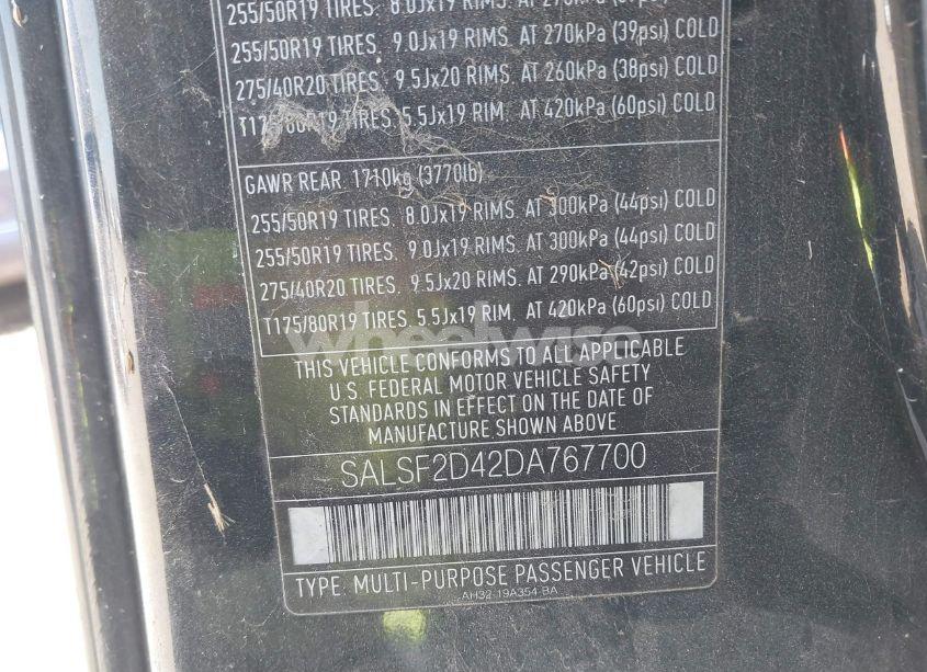 Photo 9 of 2013 Land Rover RANGE ROVER SPORT HSE (VIN SALSF2D42DA767700)