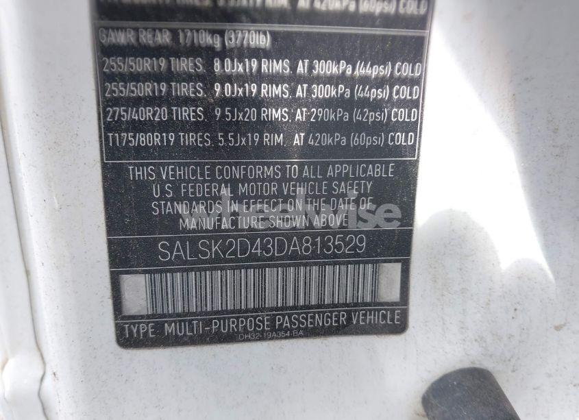 Photo 9 of 2013 Land Rover RANGE ROVER SPORT HSE (VIN SALSK2D43DA813529)