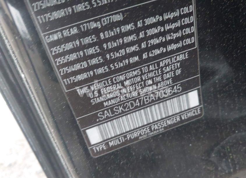 Photo 9 of 2011 Land Rover RANGE ROVER SPORT HSE (VIN SALSK2D47BA703645)