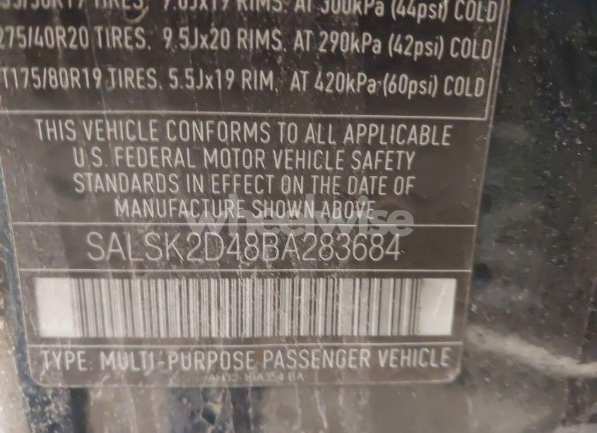 Photo 9 of 2011 Land Rover RANGE ROVER SPORT HSE (VIN SALSK2D48BA283684)