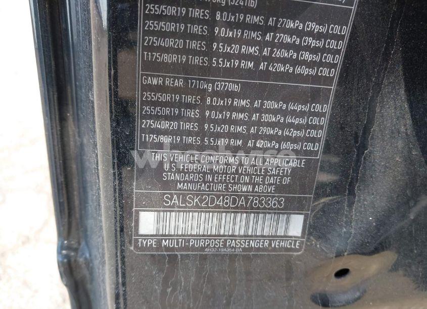 Photo 9 of 2013 Land Rover RANGE ROVER SPORT HSE (VIN SALSK2D48DA783363)