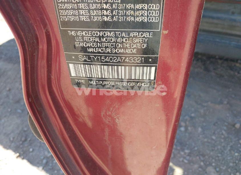 Photo 9 of 2002 Land Rover DISCOVERY SERIES II SE (VIN SALTY15402A743321)