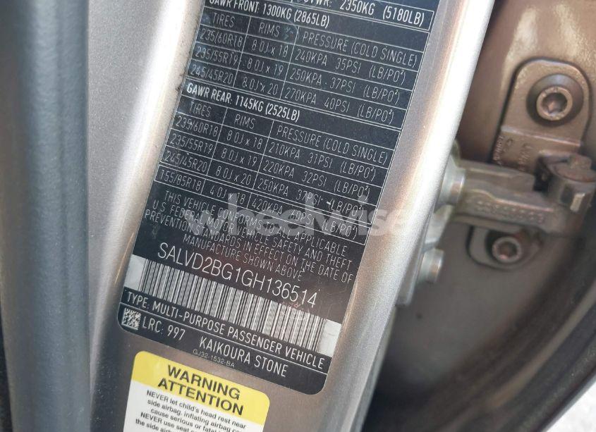 Photo 9 of 2016 Land Rover RANGE ROVER EVOQUE HSE DYNAMIC (VIN SALVD2BG1GH136514)