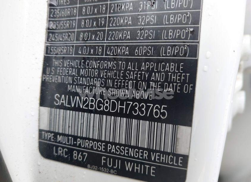 Photo 9 of 2013 Land Rover RANGE ROVER EVOQUE PURE (VIN SALVN2BG8DH733765)